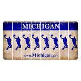 Michigan.gov Cut License Plate Strips (Set of 8) Basketball Player