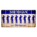 Michigan.gov Cut License Plate Strips (Set of 8) Police Officer