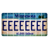Minnesota 10000 Lakes Cut License Plate Strips (Set of 8) E