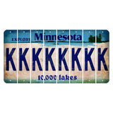 Minnesota 10000 Lakes Cut License Plate Strips (Set of 8) K