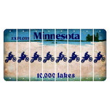 Minnesota 10000 Lakes Cut License Plate Strips (Set of 8) Dirtbike Rider
