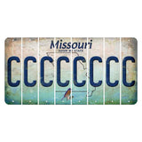 Missouri Bluebird Cut License Plate Strips (Set of 8) C