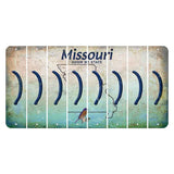Missouri Bluebird Cut License Plate Strips (Set of 8) Parenthesis - Right