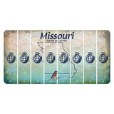 Missouri Bluebird Cut License Plate Strips (Set of 8) Grenade