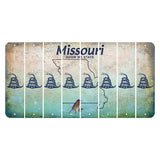 Missouri Bluebird Cut License Plate Strips (Set of 8) Gadsden