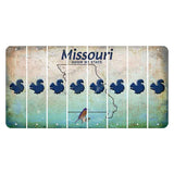Missouri Bluebird Cut License Plate Strips (Set of 8) Squirrel