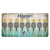 Missouri Bluebird Cut License Plate Strips (Set of 8) Pickleball