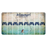 Missouri Bluebird Cut License Plate Strips (Set of 8) X Controller