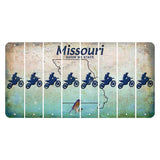 Missouri Bluebird Cut License Plate Strips (Set of 8) Dirtbike Rider