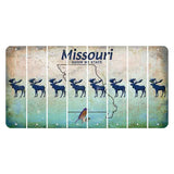 Missouri Bluebird Cut License Plate Strips (Set of 8) Moose