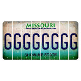 Missouri Show Me State Cut License Plate Strips (Set of 8) G