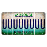 Missouri Show Me State Cut License Plate Strips (Set of 8) U
