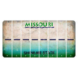 Missouri Show Me State Cut License Plate Strips (Set of 8) Hyphen