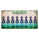 Missouri Show Me State Cut License Plate Strips (Set of 8) And Sign