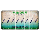 Missouri Show Me State Cut License Plate Strips (Set of 8) Rifle