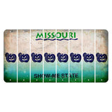 Missouri Show Me State Cut License Plate Strips (Set of 8) Pumpkin