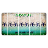 Missouri Show Me State Cut License Plate Strips (Set of 8) Spider