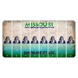 Missouri Show Me State Cut License Plate Strips (Set of 8) Santa Claus