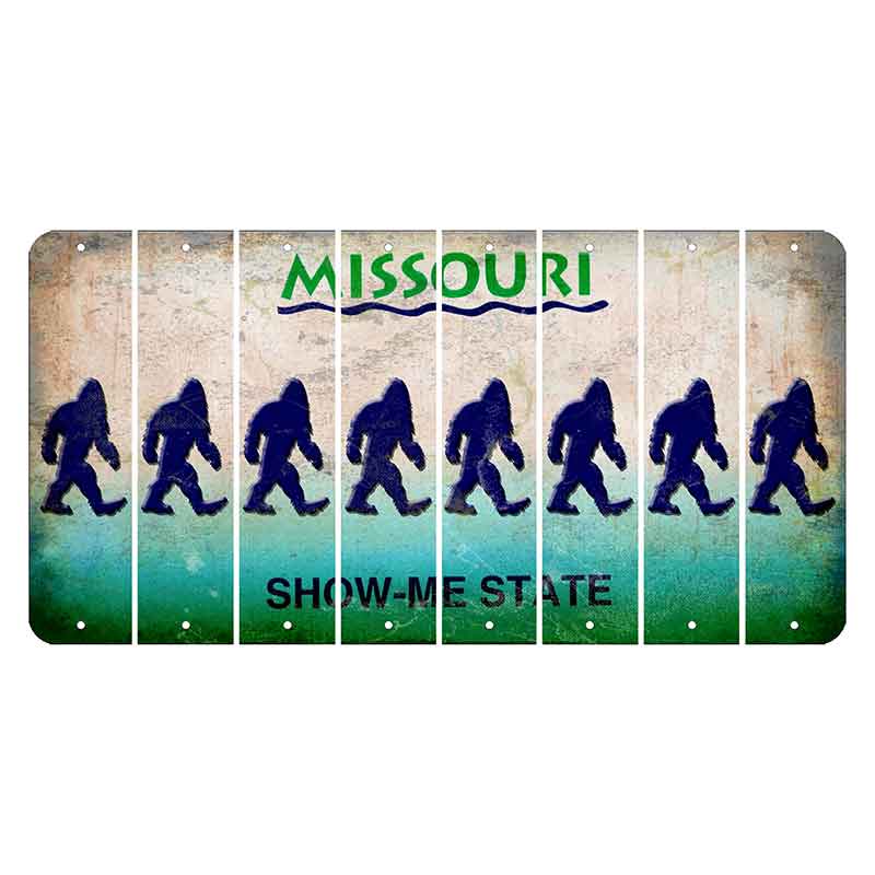 Missouri Show Me State Cut License Plate Strips (Set of 8) Bigfoot