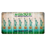 Missouri Show Me State Cut License Plate Strips (Set of 8) Statue of Liberty