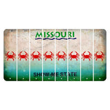 Missouri Show Me State Cut License Plate Strips (Set of 8) Crab