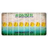 Missouri Show Me State Cut License Plate Strips (Set of 8) Softball