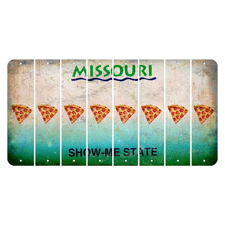 Missouri Show Me State Cut License Plate Strips (Set of 8) Pizza