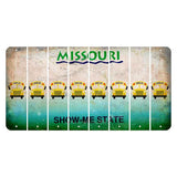 Missouri Show Me State Cut License Plate Strips (Set of 8) School Bus