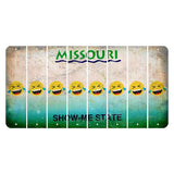 Missouri Show Me State Cut License Plate Strips (Set of 8) Emoji - Laughing
