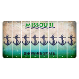 Missouri Show Me State Cut License Plate Strips (Set of 8) Boat Anchor