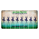Missouri Show Me State Cut License Plate Strips (Set of 8) Ballerina Dancer