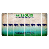 Missouri Show Me State Cut License Plate Strips (Set of 8) Buffalo