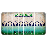 Missouri Show Me State Cut License Plate Strips (Set of 8) Headphones