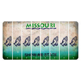 Missouri Show Me State Cut License Plate Strips (Set of 8) Praying Hands
