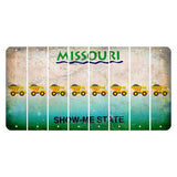 Missouri Show Me State Cut License Plate Strips (Set of 8) Dump Truck