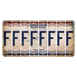 Missouri Bicentennial Cut License Plate Strips (Set of 8) F