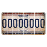 Missouri Bicentennial Cut License Plate Strips (Set of 8) O