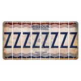 Missouri Bicentennial Cut License Plate Strips (Set of 8) Z