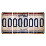 Missouri Bicentennial Cut License Plate Strips (Set of 8)
