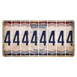 Missouri Bicentennial Cut License Plate Strips (Set of 8) 4