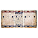 Missouri Bicentennial Cut License Plate Strips (Set of 8) Apostrophe