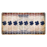 Missouri Bicentennial Cut License Plate Strips (Set of 8) Shamrock
