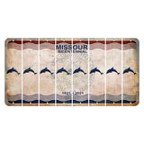 Missouri Bicentennial Cut License Plate Strips (Set of 8) Dolphin
