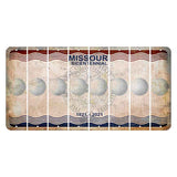 Missouri Bicentennial Cut License Plate Strips (Set of 8) Golfball
