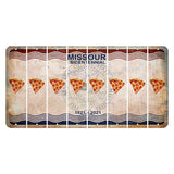 Missouri Bicentennial Cut License Plate Strips (Set of 8) Pizza