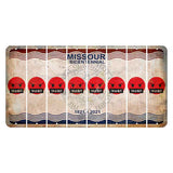 Missouri Bicentennial Cut License Plate Strips (Set of 8) Emoji - Pissed