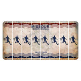 Missouri Bicentennial Cut License Plate Strips (Set of 8) Soccer Player