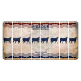 Missouri Bicentennial Cut License Plate Strips (Set of 8) Dairy Cow