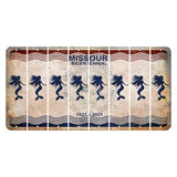 Missouri Bicentennial Cut License Plate Strips (Set of 8) Mermaid