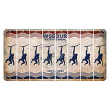 Missouri Bicentennial Cut License Plate Strips (Set of 8) Monkey